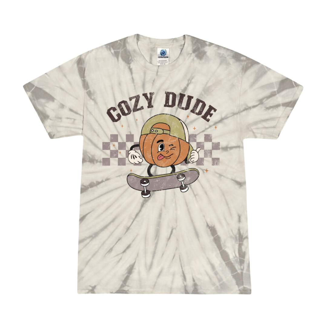 Youth Cozy Dude Tie-Dyed Colortone Tee