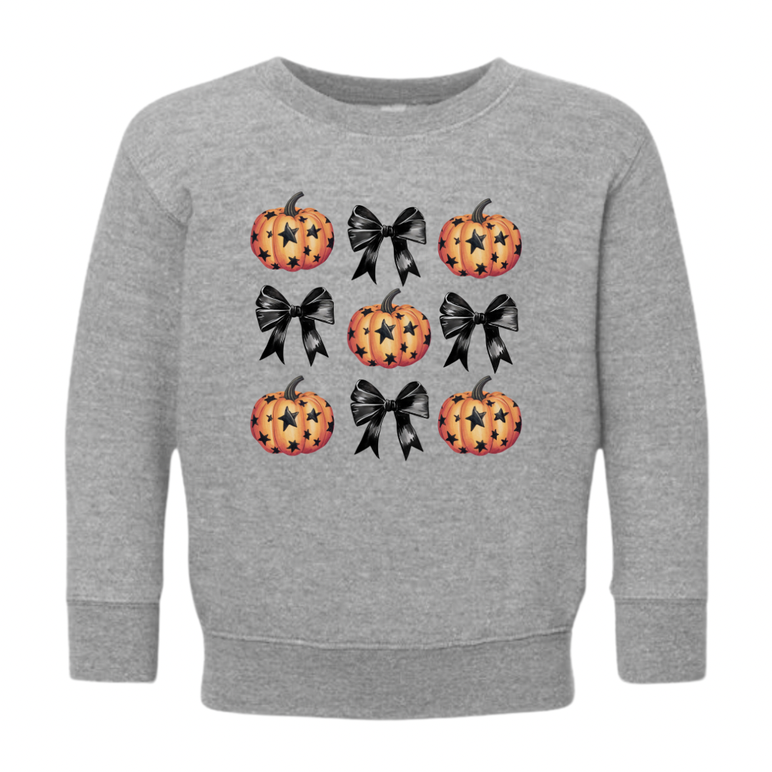 Toddler Pumpkins and Bows Crewneck