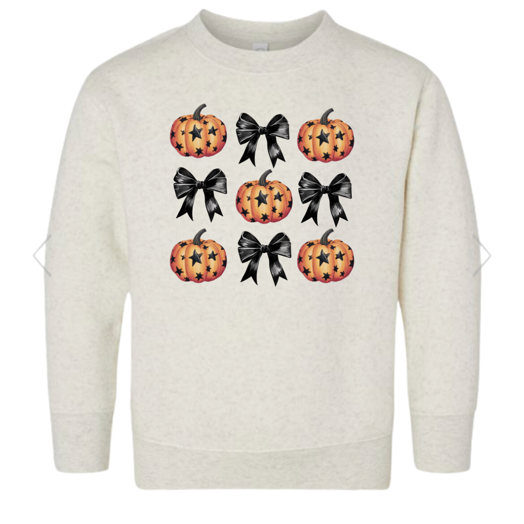 Toddler Pumpkins and Bows Crewneck
