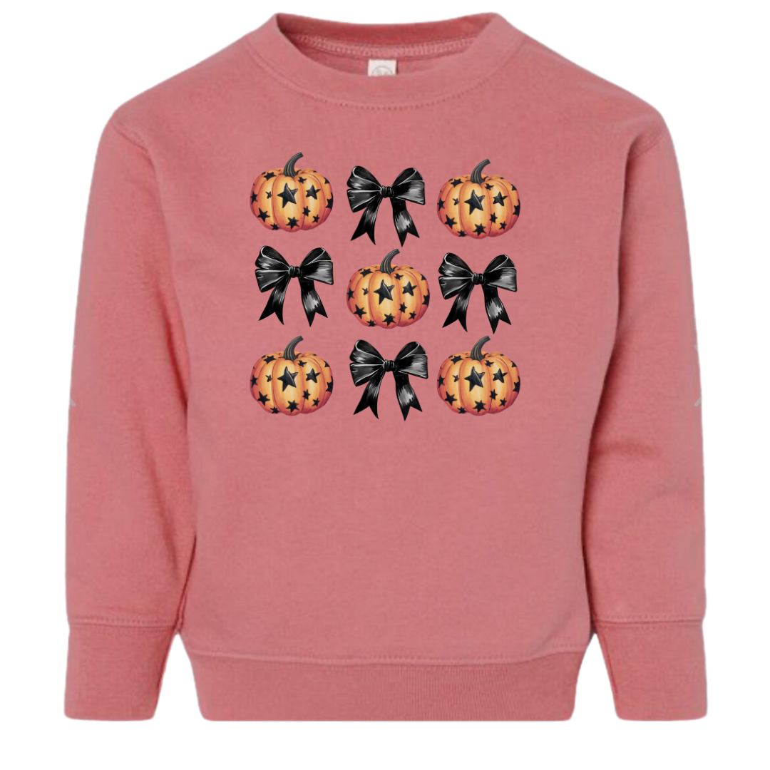 Toddler Pumpkins and Bows Crewneck