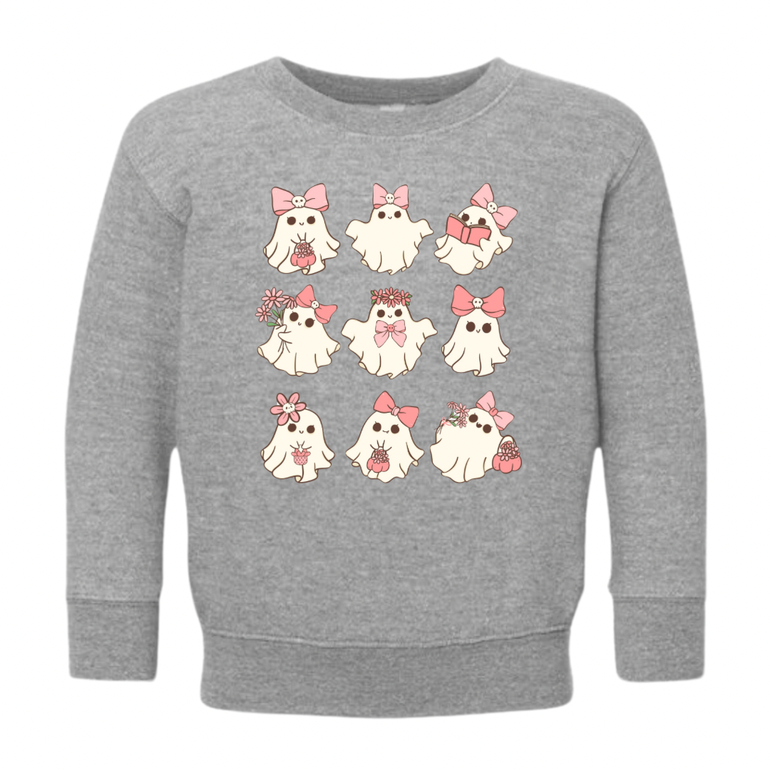 Toddler Girly Ghosts Crewneck