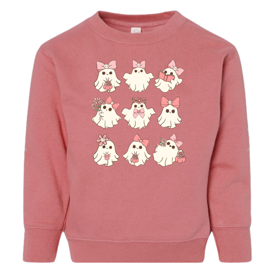 Toddler Girly Ghosts Crewneck