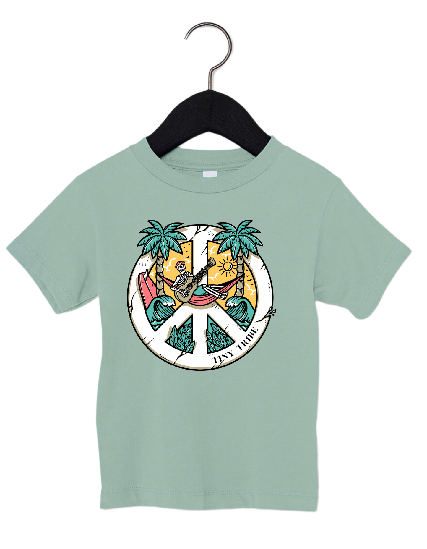 Toddler Skeleton Peace Sign Tee