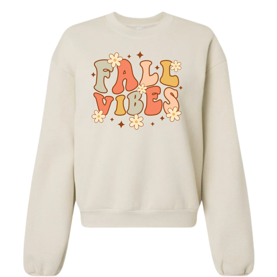 Women's Fall Vibes Cropped Crewneck