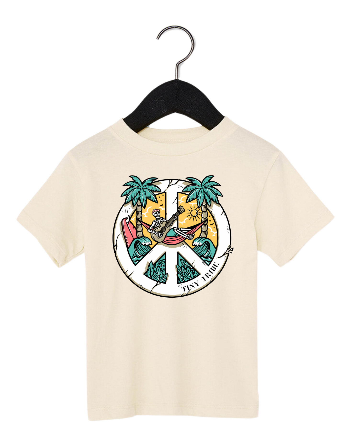 Toddler Skeleton Peace Sign Tee