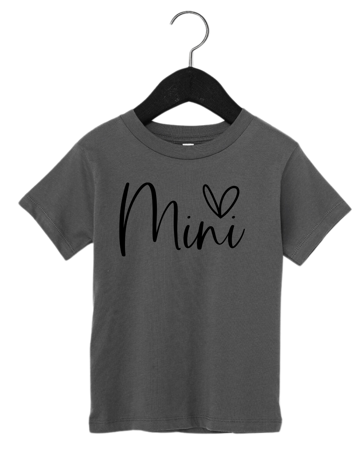 Mini Script Heart Onesie or Tee