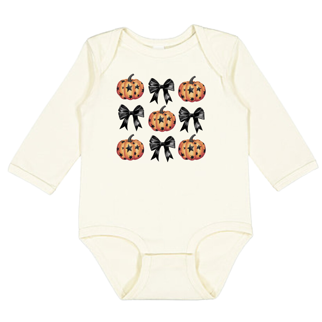 Infant Pumpkins and Bows Onesie