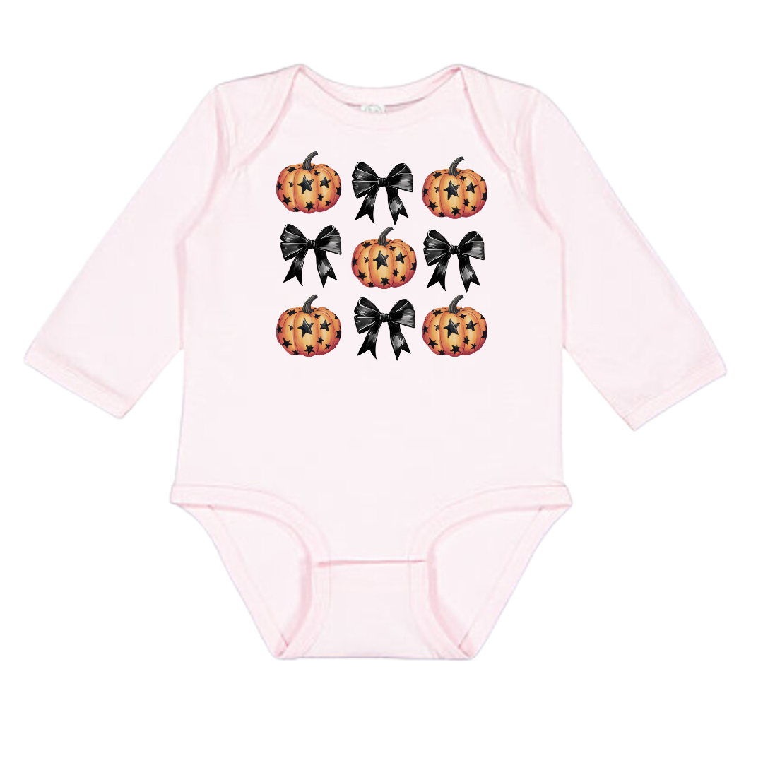 Infant Pumpkins and Bows Onesie