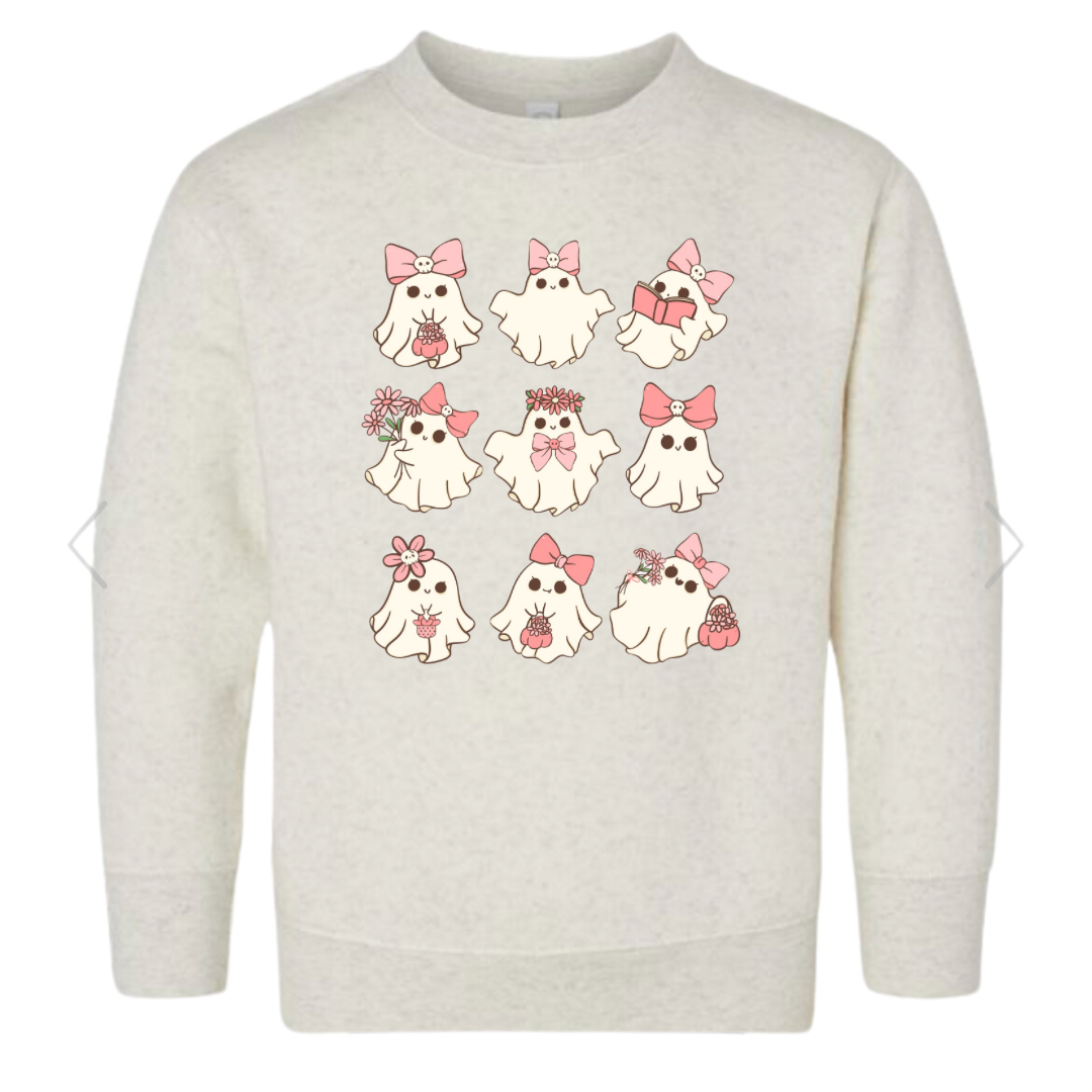 Toddler Girly Ghosts Crewneck