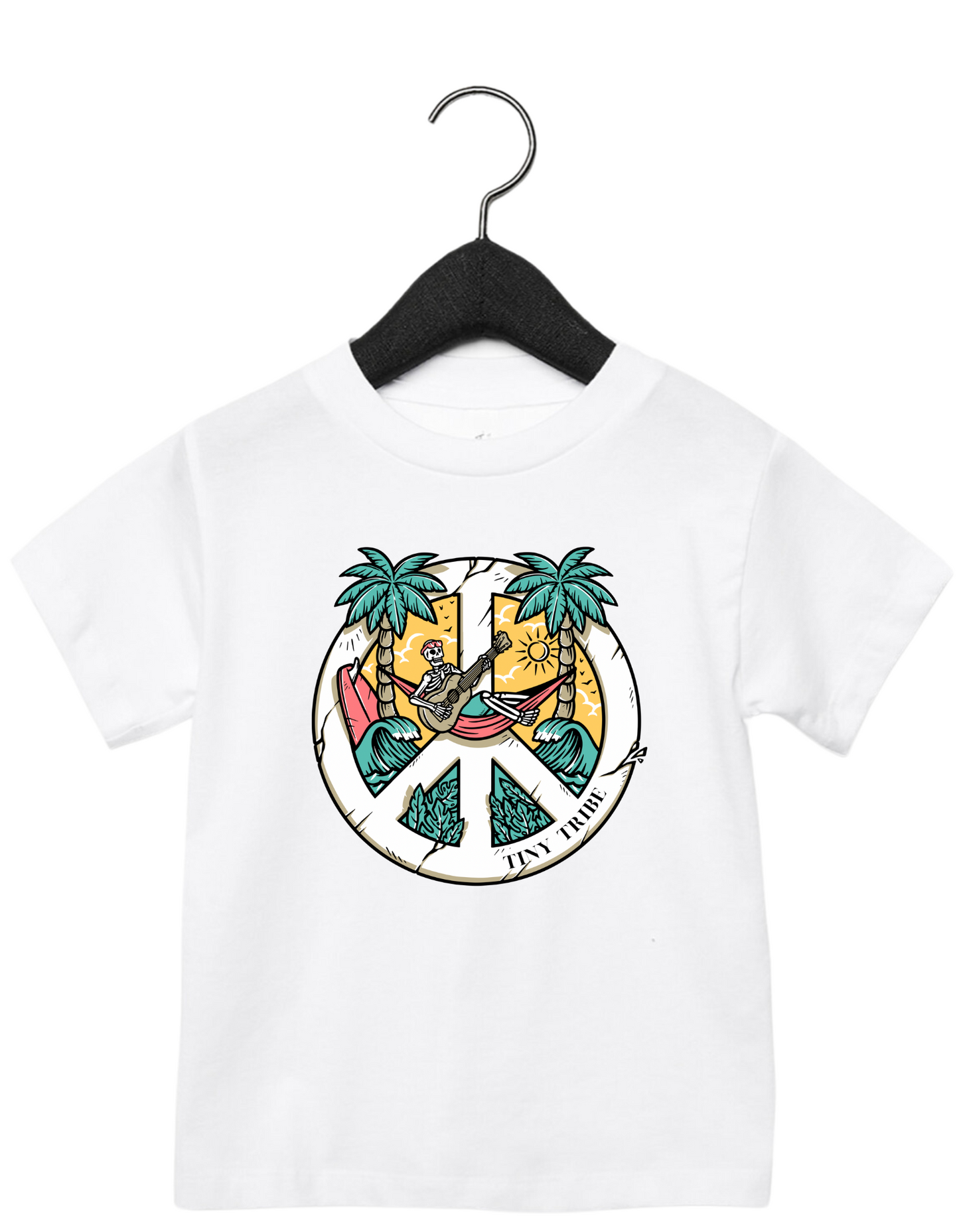Toddler Skeleton Peace Sign Tee