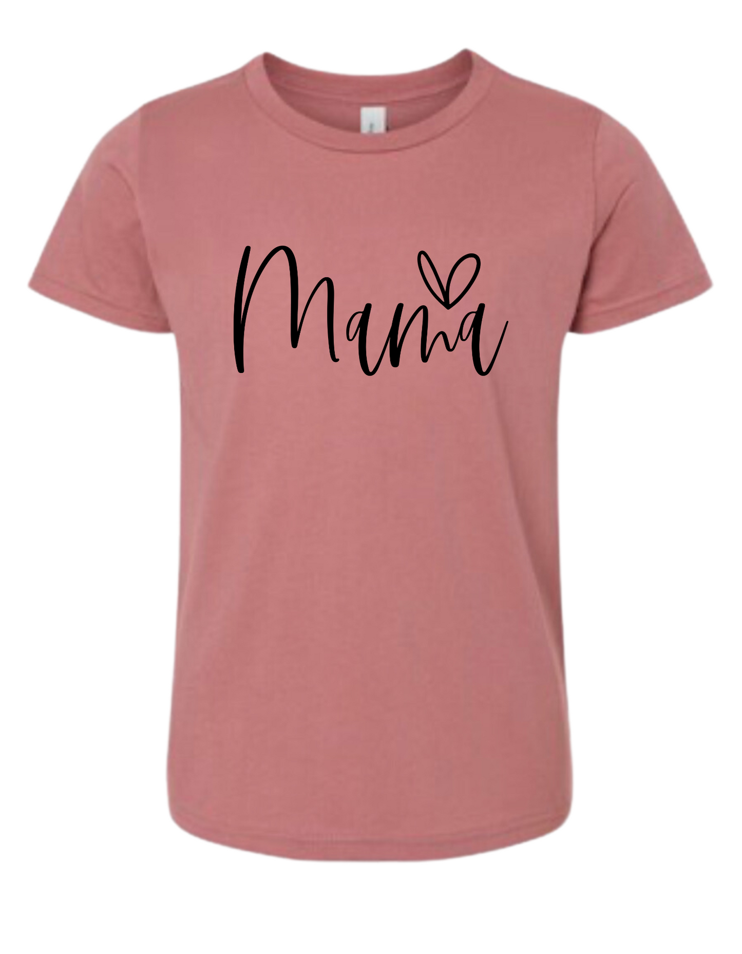 Women's Mama Script Heart Tee
