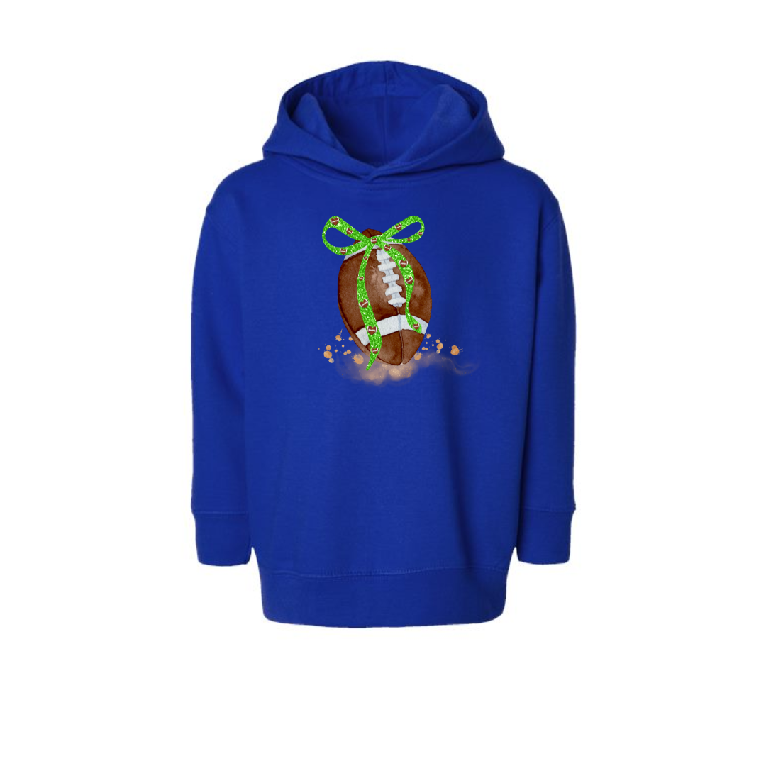 Toddler Football and Bow Hoodie
