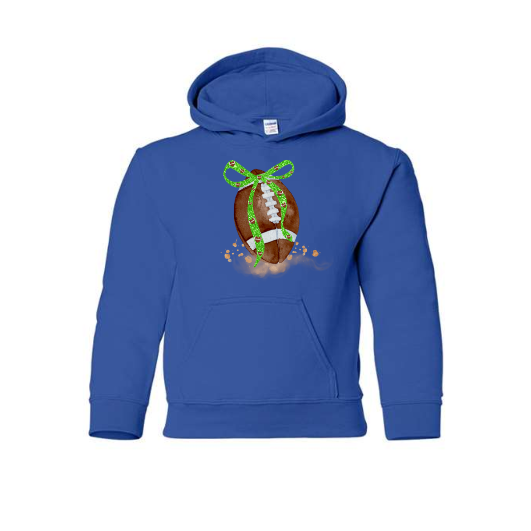 Youth Football Bow Hoodie