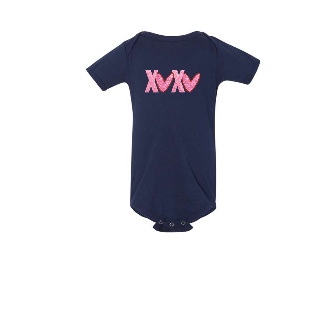 Infant X's And Hearts Onesie