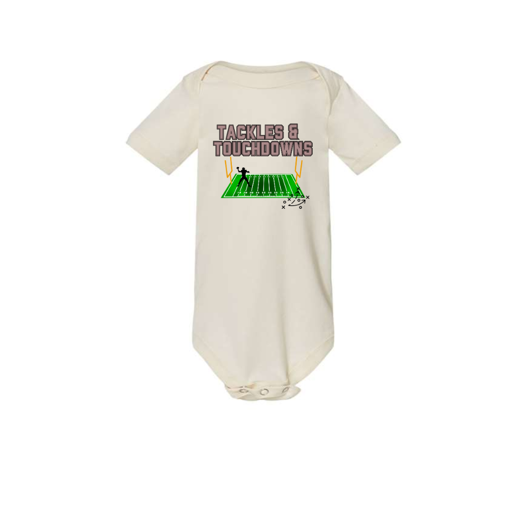 Infant Tackles and Touchdowns Onesie