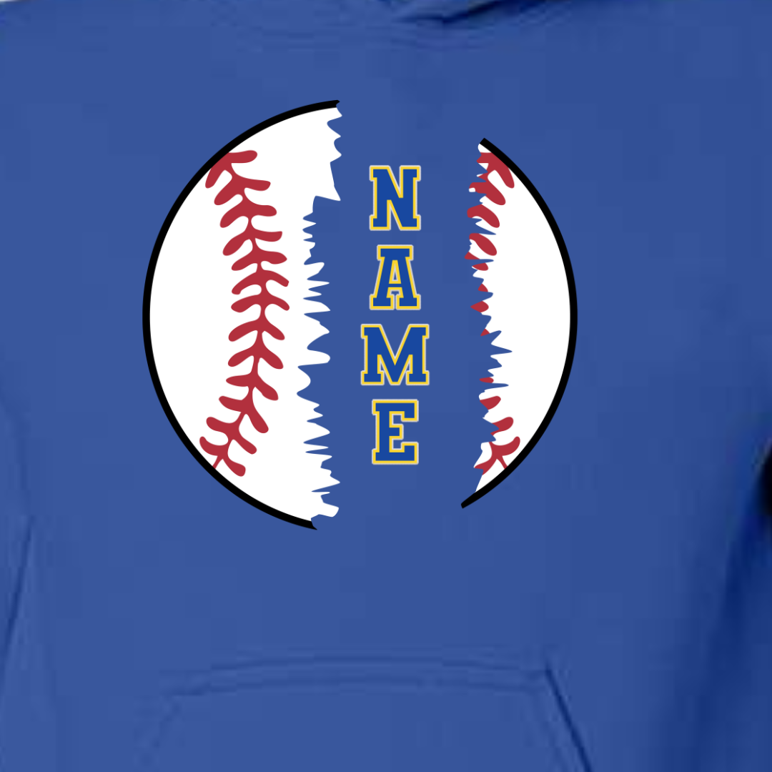 Toddler Custom Baseball Hoodie