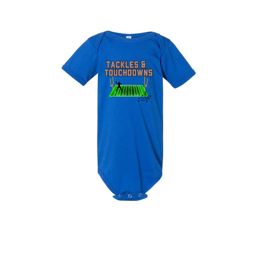 Infant Tackles and Touchdowns Onesie