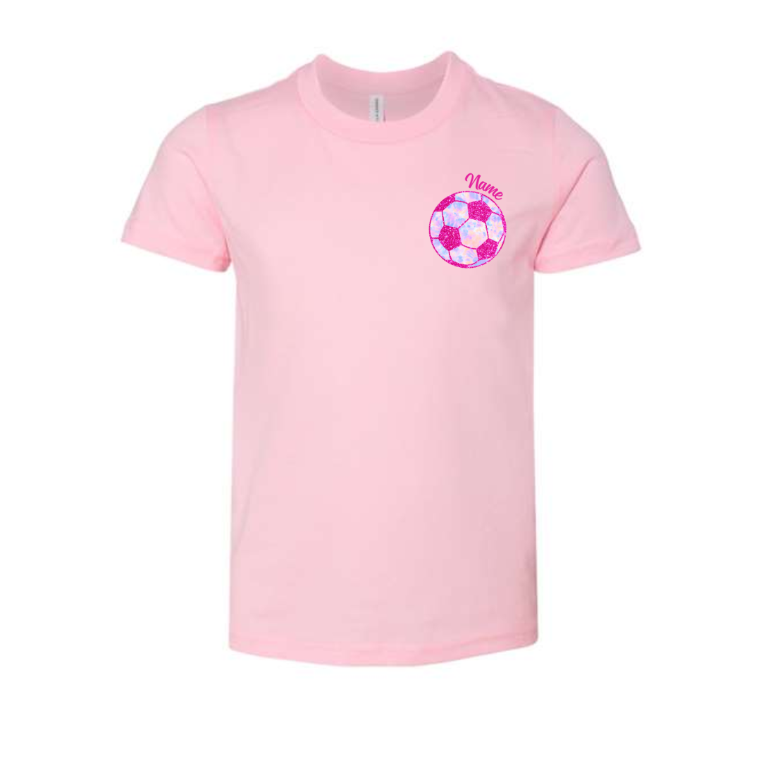 Toddler Custom Name Glitter Soccer Ball