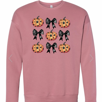 Women's Pumpkins and Bows Crewneck