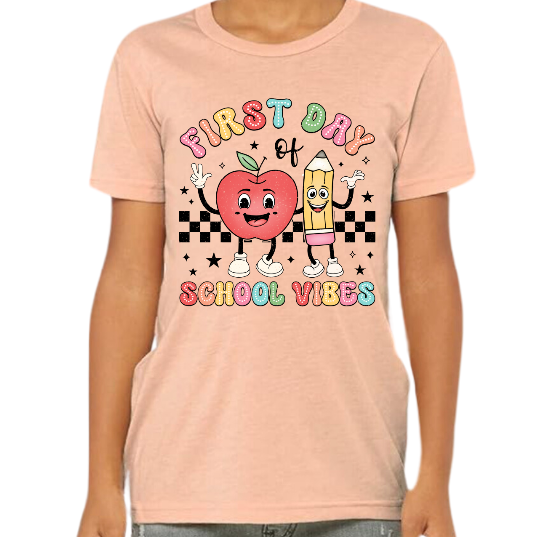 Youth First Day of School Vibes Tee