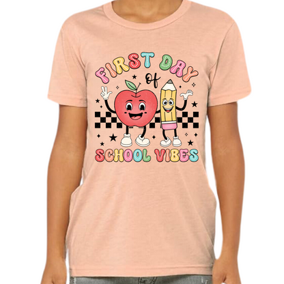 Youth First Day of School Vibes Tee