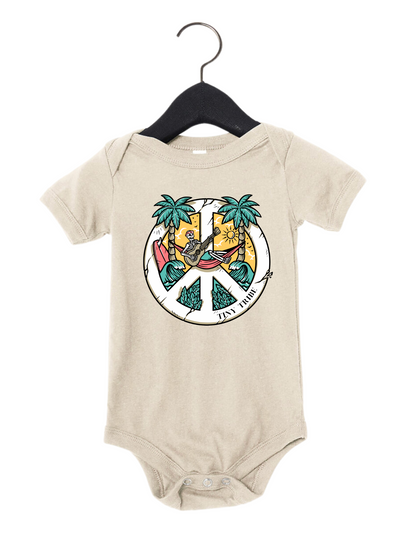 Infant Skeleton Peace Sign Onesie