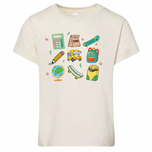 Toddler Buses and Skateboards Tee