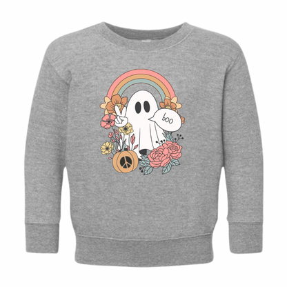 Toddler Groovy Ghost Crewneck