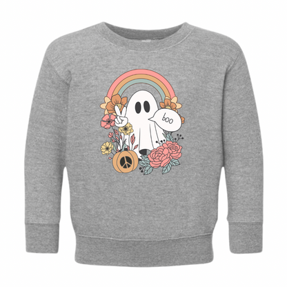 Youth Groovy Ghost Crewneck