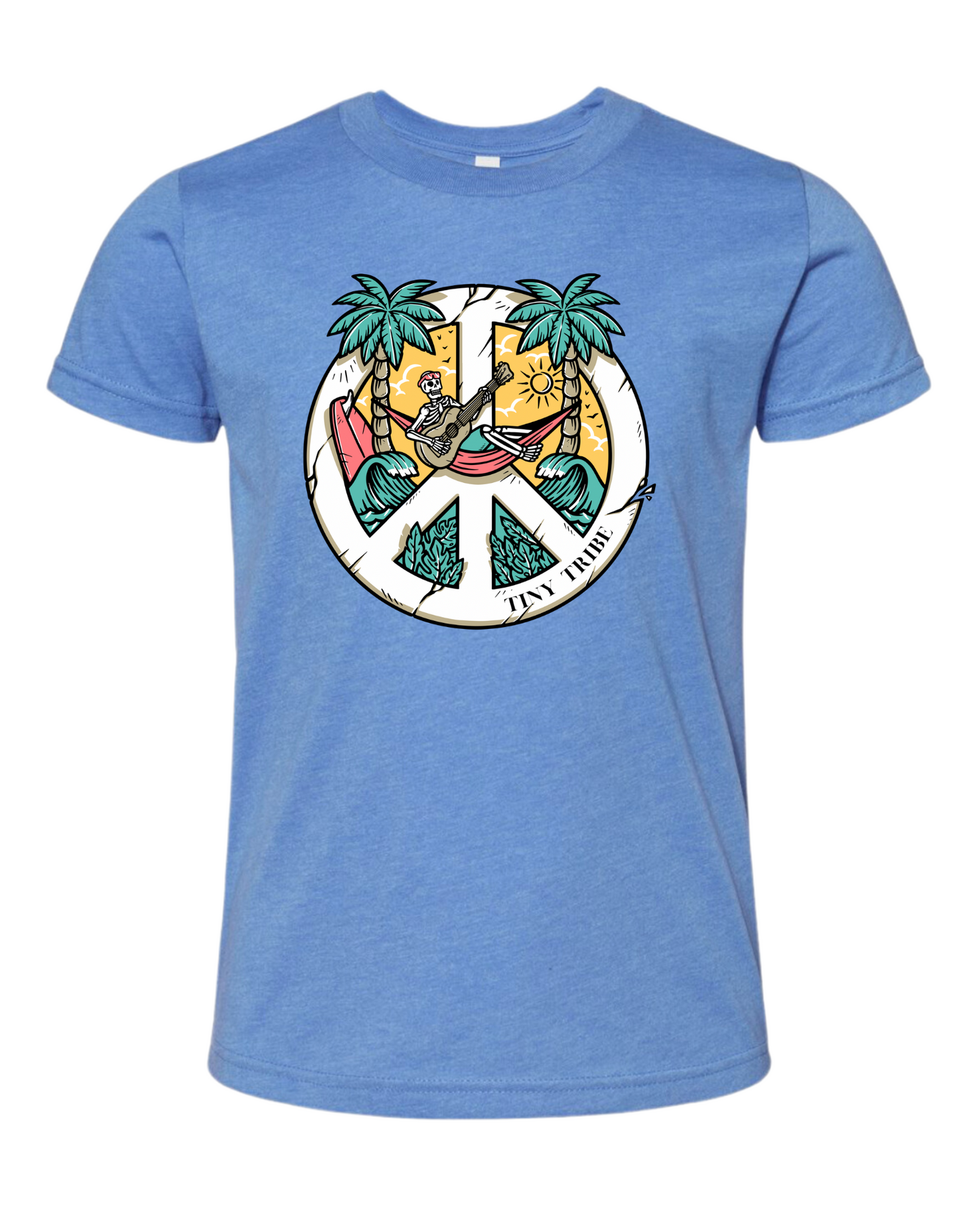 Youth Skeleton Peace Sign Tee