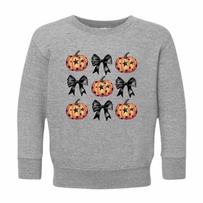 Toddler Pumpkins and Bows Crewneck