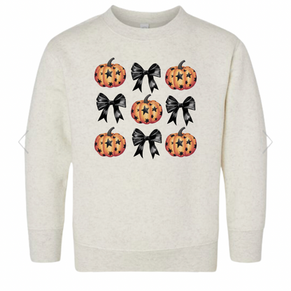 Toddler Pumpkins and Bows Crewneck
