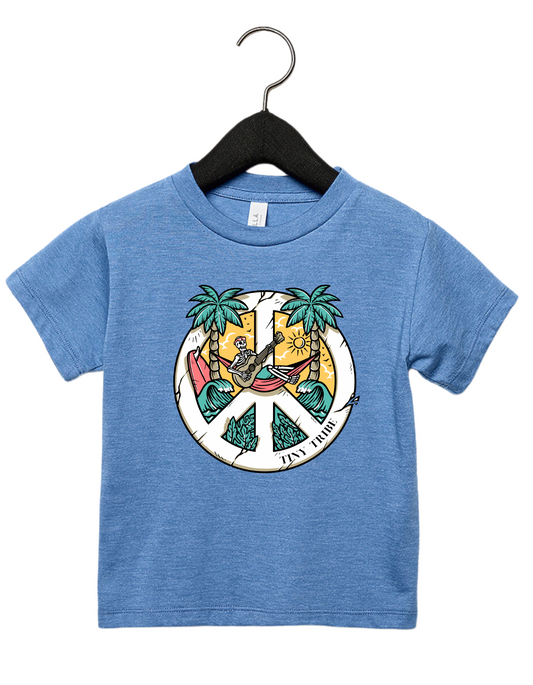 Toddler Skeleton Peace Sign Tee