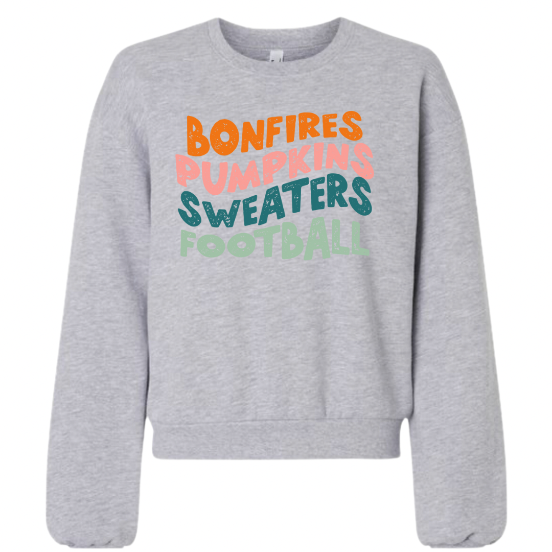 Women's Bonfires Cropped Crewneck