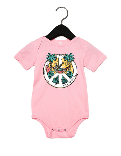 Infant Skeleton Peace Sign Onesie