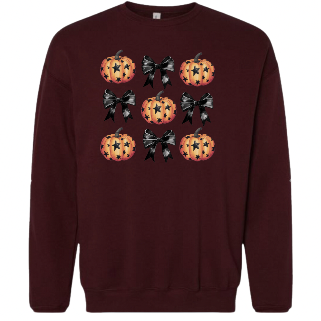 Women's Pumpkins and Bows Crewneck