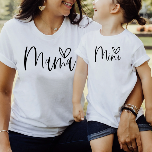 Mini Script Heart Onesie or Tee