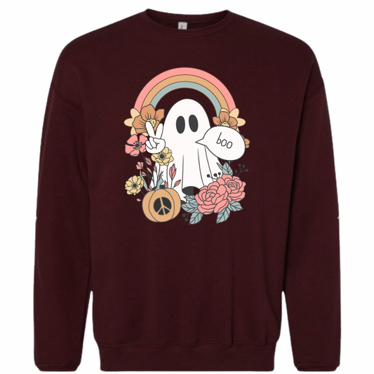 Women's Groovy Ghost Crewneck