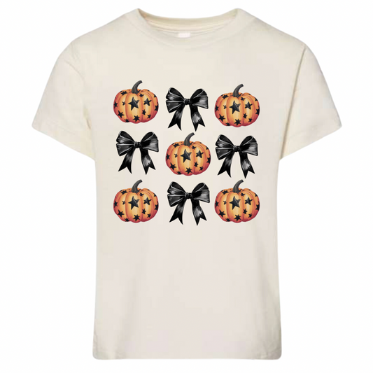 Youth Pumpkins and Bows Tee