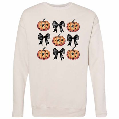 Women's Pumpkins and Bows Crewneck