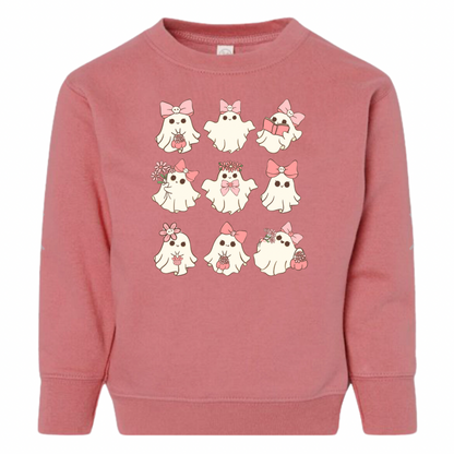 Toddler Girly Ghosts Crewneck