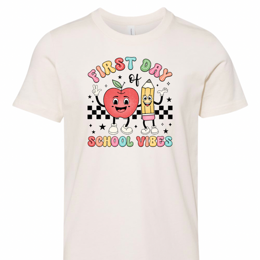 Women's First Day of School Vibes Tee