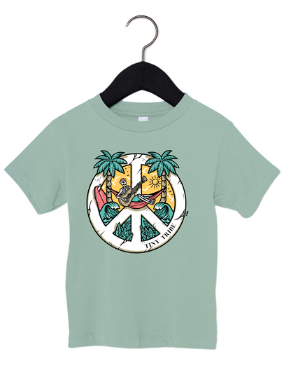 Toddler Skeleton Peace Sign Tee