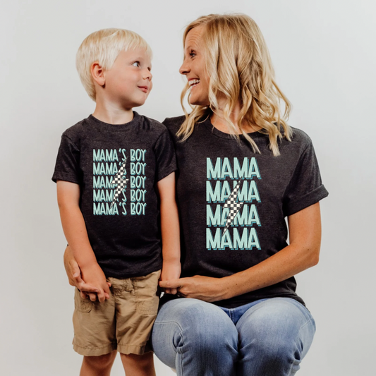 Mama's Boy Bolt Onesie or Tee