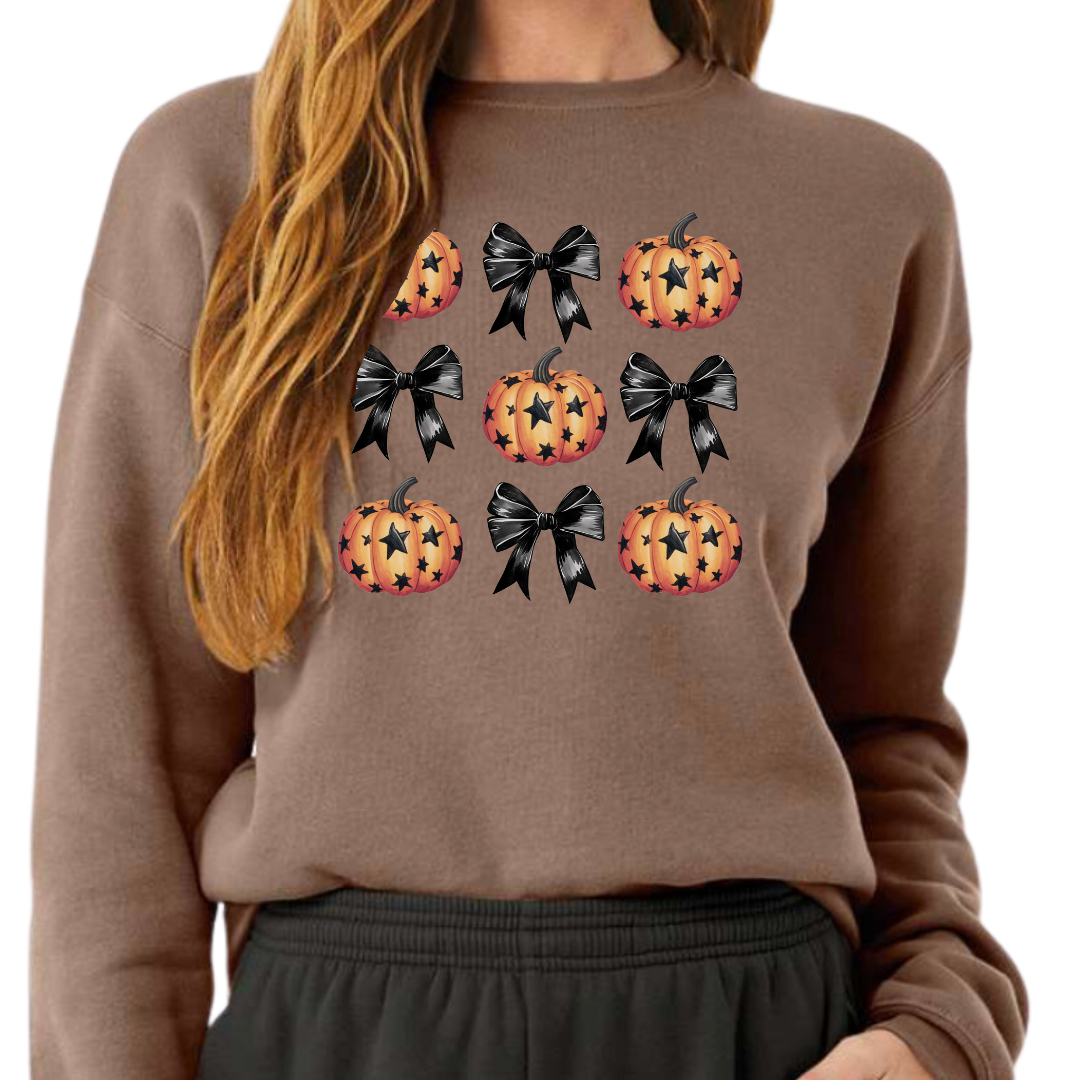 Women's Pumpkins and Bows Crewneck