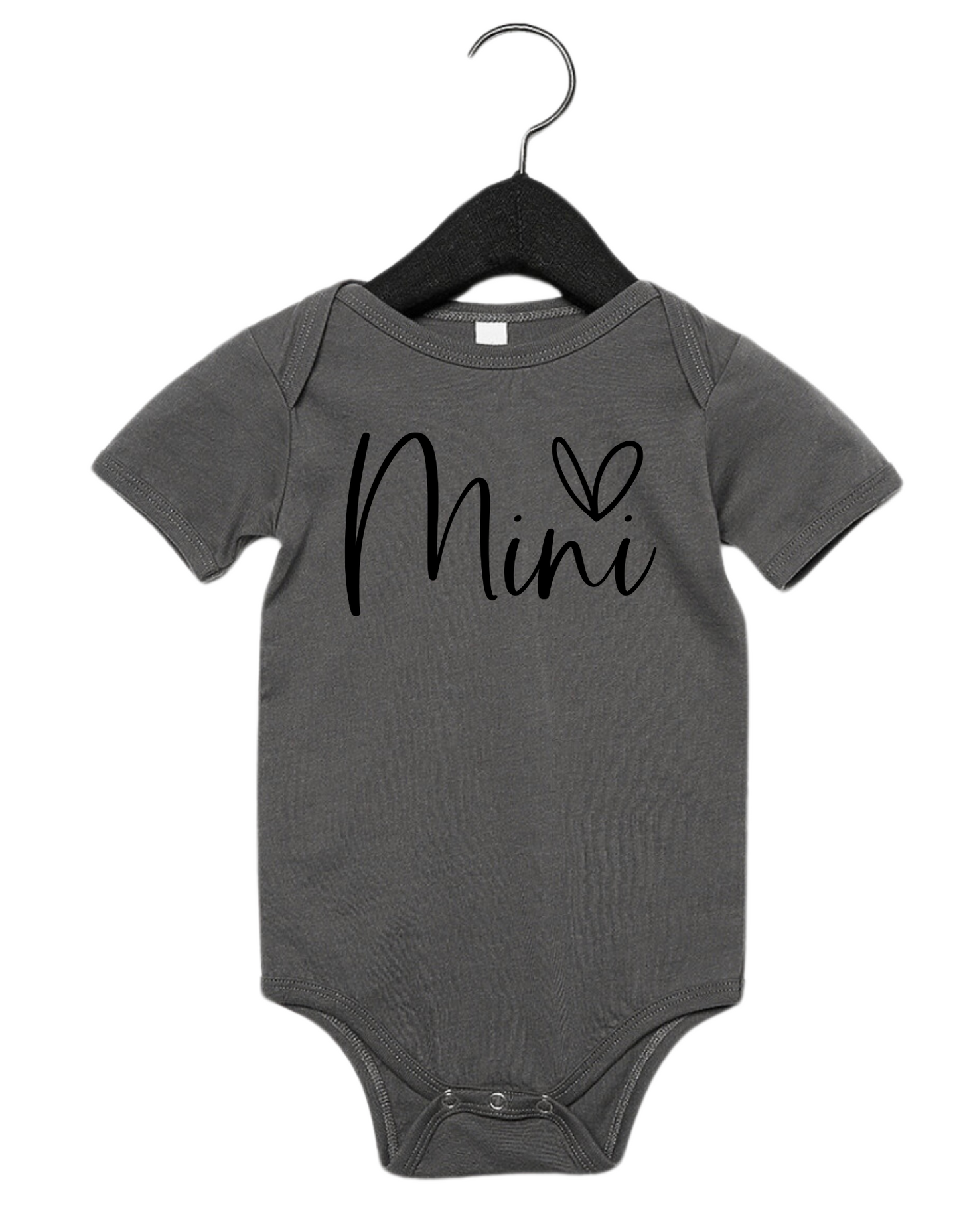 Mini Script Heart Onesie or Tee