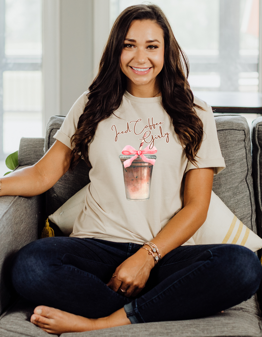 Women's Iced Coffee Girly Tee