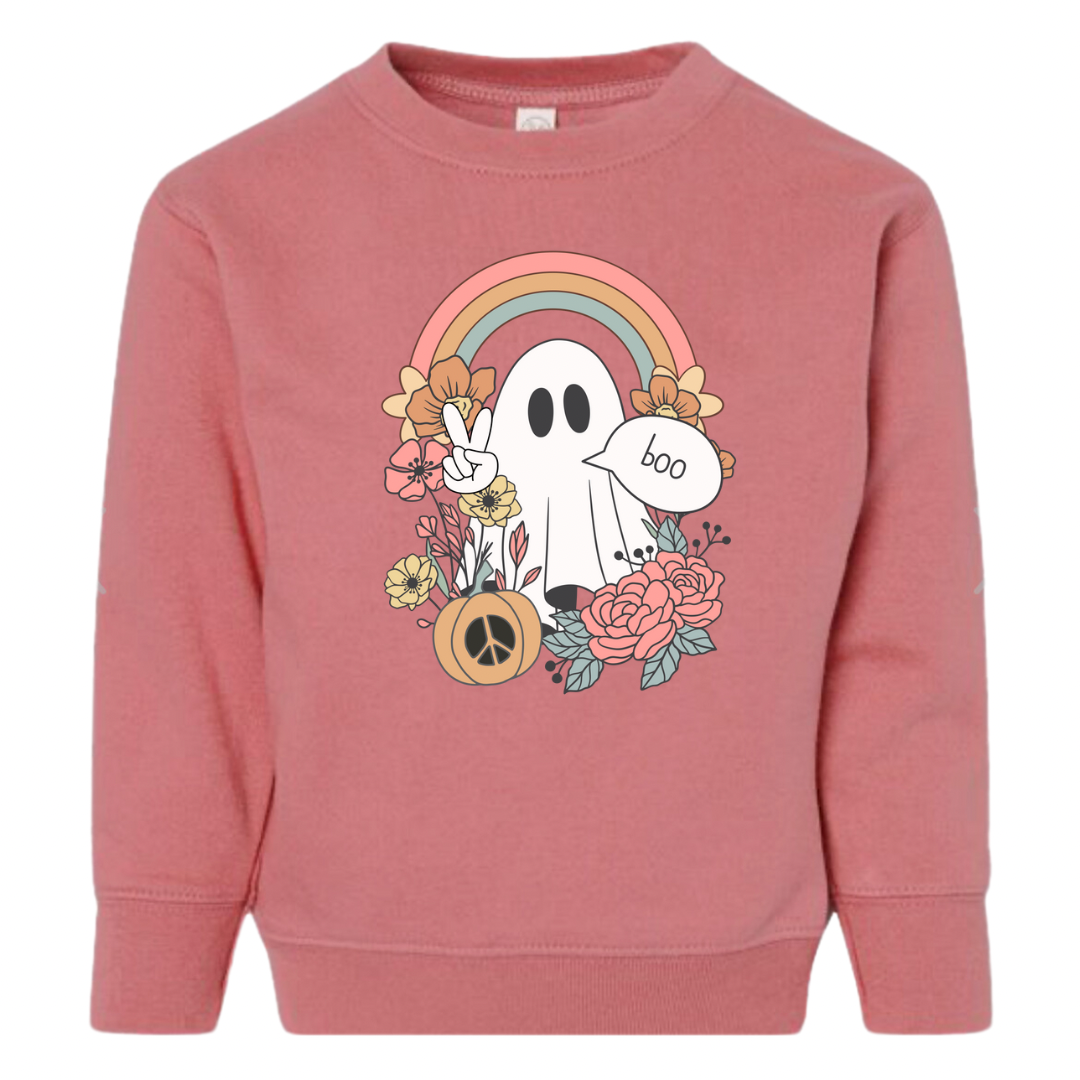 Youth Groovy Ghost Crewneck