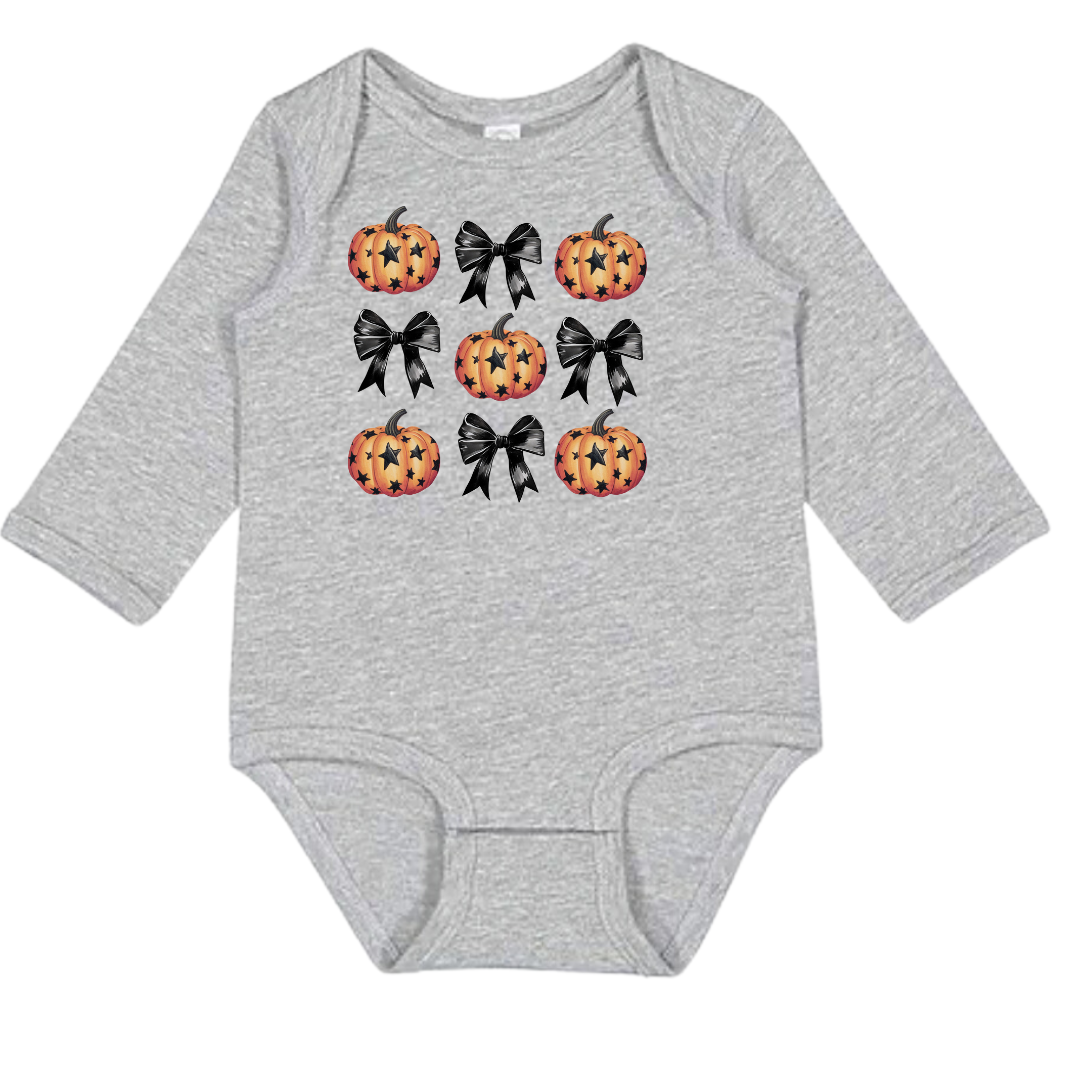 Infant Pumpkins and Bows Onesie