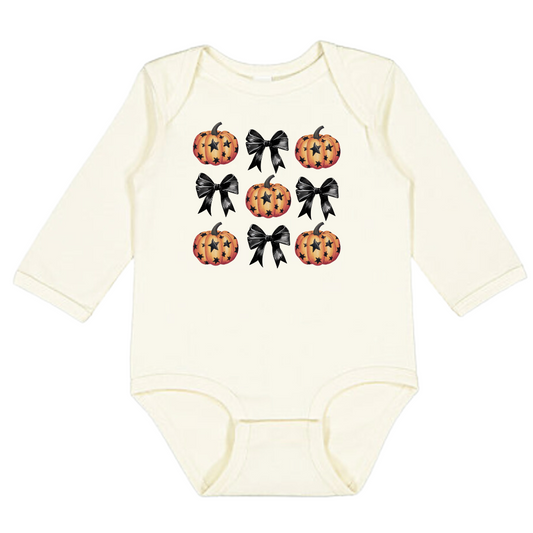 Infant Pumpkins and Bows Onesie